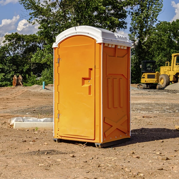 how often are the porta potties cleaned and serviced during a rental period in Decorah